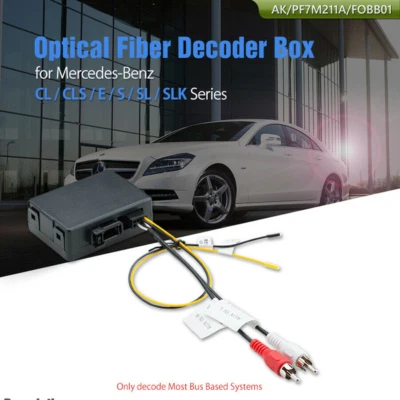 XTRONSPRO Car Optical Fiber Stereo Decoder Box for Mercedes-Benz E/CL/CLS/S/SL/SLK Class