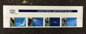 2002USA #3552-3555 34c Winter Olympics - Header Plate Strip of 4 Mint - Picture 1 of 1