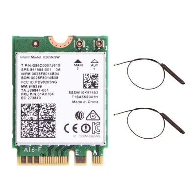  Wireless Card Intel 8265NGW Dual Band 802.11ac WiFi Bluetooth 4.2 wifi antenna - image 1 of 4
