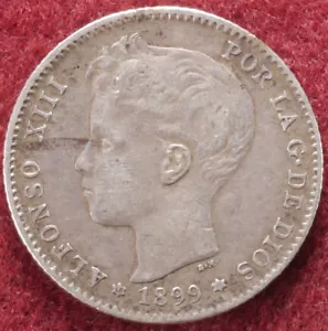 Spain 1 Peseta 1899 (99) (E2203) - Picture 1 of 2