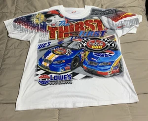 Chase Authentics All Over Print Coca Cola 600 Charlotte Large RARA usata in ottime condizioni - Foto 1 di 12