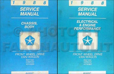 Manuale Di Officina Set Per Dodge Caravan E Plymouth Voyager 1988 - Immagine 1 di 3
