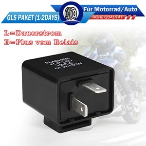 LED Blinkrelais Motorrad Blinkerrelais Lastunabhängig 12V 2 Polig Pin Universal - Bild 1 von 9