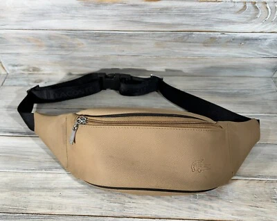 Lacoste PVC Unisex Belt Bag Beige Streetwear Sportswear Accessories Casual - Image 1 of 4