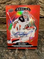 Lukas Dostal 2022-23 Upper Deck Allure Red Rainbow Auto Rookie Anaheim Ducks