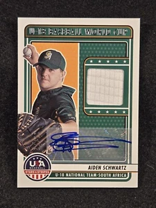 2023 Stars & Stripes AIDEN SCHWARTZ U-18 WORLD CUP AUTO RELIC 11/72 SOUTH AFRICA - Picture 1 of 2