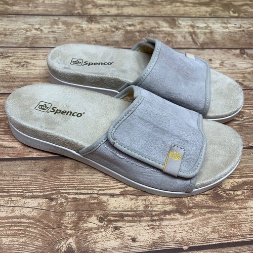 MBT Sandali Spenco Charlotte ortopedici regolabili scamosciati grigio taglia 7 5 B