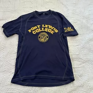 Fort Lewis College Student Outdoor Führung kurzärmeliger Rashguard blau Größe S - Bild 1 von 10