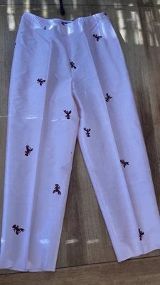 Pantalones de seda JMcLaughlin rosa langosta Foto 1 de 4