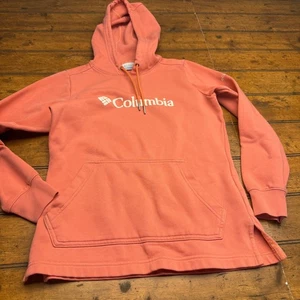 Columbia Sportswear Coral Rosa Logo Pullover Sudadera con Capucha Mujer XS - Imagen 1 de 6