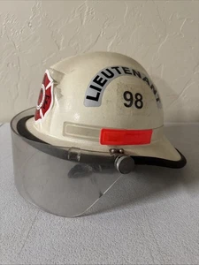Vintage Safeco Häuptling Zitat Feuerwehrhelm FEUERWEHRMANN Leutnant - Bild 1 von 8