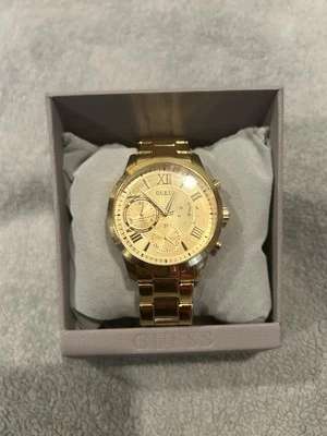 Guess Men’s 100M Waterpro Chronograph Stainless Steel Watch  Gold Tone - Image 1 of 4