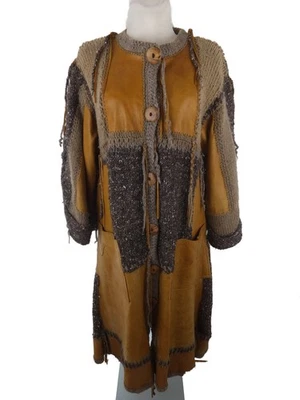 Extravaganter Vintage Strickmantel - 46 - braun - Mantel - wunderschön - Bild 1 von 4