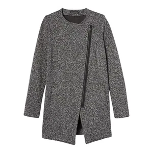 Giacca Banana Republic maglia nera e grigia moto asimmetrica zip taglia large - Foto 1 di 8