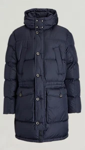 Polo Ralph Lauren Forester Daunenfüllung Longline gefütterte Jacke Größe Small marineblau - Bild 1 von 4