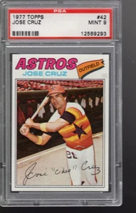SLA145- 1977 Topps #42 Jose Cruz - PSA Mint (9) - Picture 1 of 2