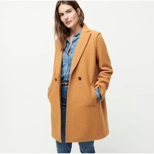 J. CREW Daphne Topcoat Mantel Gr. 12 senfgelb italienische gekochte Wolle edel - Bild 1 von 14