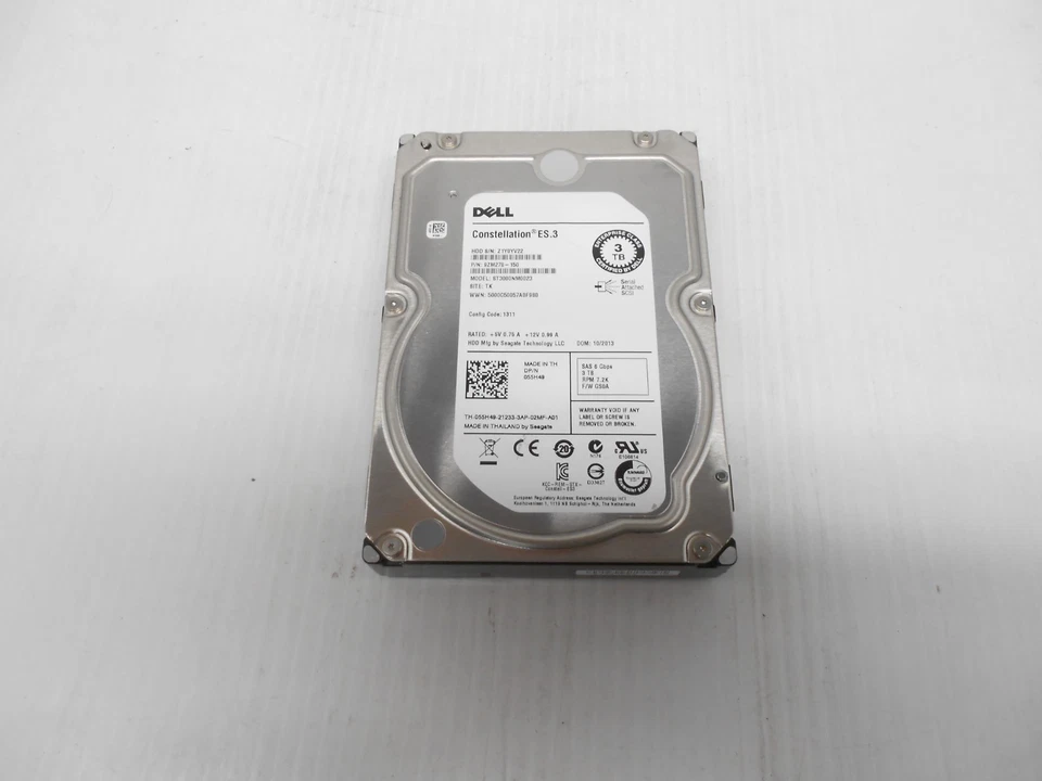 Dell 3TB 7.2K 6Gbs SAS Server Storage 3.5" Hard Drive 55H49 9ZM278-150 - Image 1 of 1