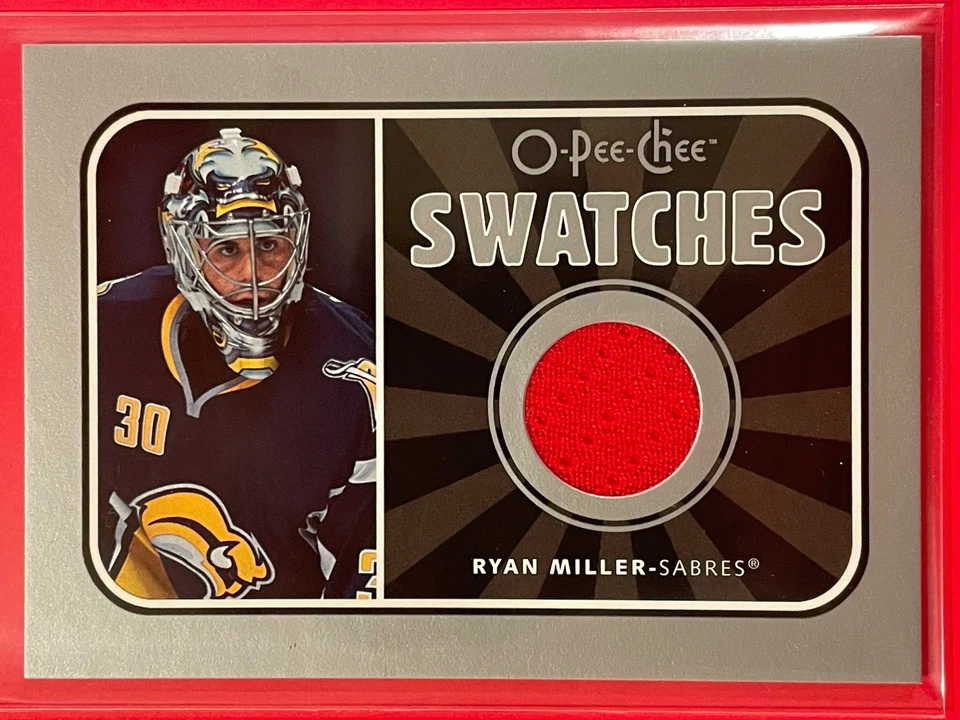 2006-07 O-Pee-Chee Ryan Miller Swatches Jersey #S-RM Hockey Buffalo Sabres - Image 1 of 2
