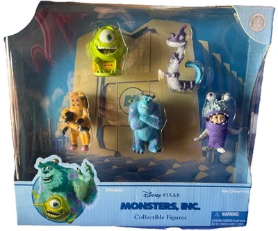 NUEVO Walt Disney Pixar MONSTRUOS, INC 6 Figuras Coleccionables Paquete de Regalo De Colección 2001 Foto 1 de 2