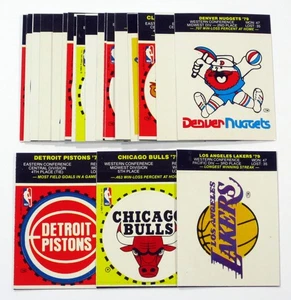 Juego de pegatinas con logotipo de baloncesto Fleer 1979-80 (22) 1 para cada equipo - Imagen 1 de 4