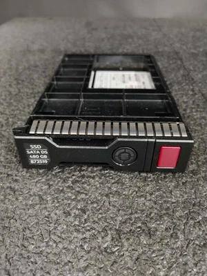 HP  866614-002 872354-003 MK000480GWCEV 480GB 6Gb/s SATA 2.5" SSD w/ Tray 3.5" - Image 1 of 4