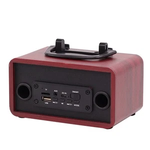 Desktop Wooden BT Speakers Wireless Soundbar For Pc Phones GDB - Afbeelding 1 van 7