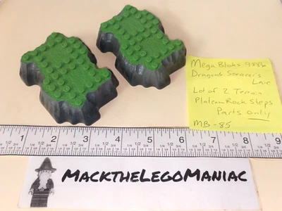 Mega Bloks 9886 Dragon’s Sorcerers Lair Lot of 2 Terrain Step Plateau Parts Only - Image 1 of 4