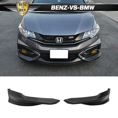 Fits 14-15 Honda Civic Coupe Front Bumper Lip HF-P Side Canards Unpainted PU — 第 1/4 张图片