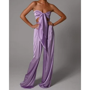 The Dolls House Fashion Natasha Trousers and Bandeau in Lilac, size L - Picture 1 of 8