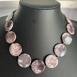 EAST Shell Disc Necklace MOP Natural Ethnic - Picture 1 of 9