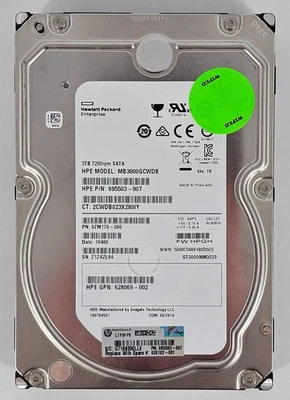 HP 3TB Hard Drive - 3.5" 7200RPM SATA III 6Gb/s HDD - MB3000GCWDB - Image 1 of 2