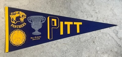 NCAA University Of Pittsburgh Pitt 1982 Sugar Bowl College 30” Pennant PA - Imagem 1 de 4
