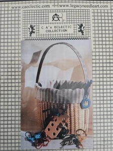CA Wells Eclectic Collection NANTUCKET BASKET Cross Stitch Class Pattern RARE - Picture 1 of 4