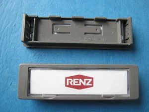 Renz Namensschild 92 grau, 75 x 22 mm, 97-9-82016, Einbau bis 2009 - Bild 1 von 1