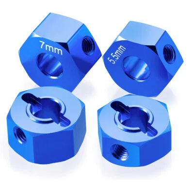 Metal 5.5mm 7mm Hex Wheel Hub Adapter for Traxxas 1/10 Slash 2WD Rustler Car - Image 1 of 4