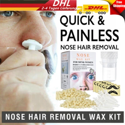 21ST CENTURY Schmerzlos Nose Wax Kit Nose Hair Removal Set Männer und Frauen NASENWACHS SET