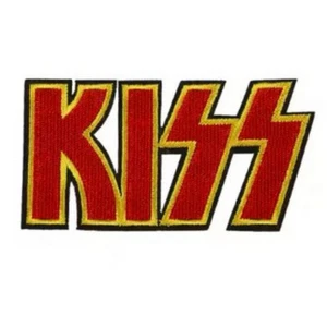 KISS IRON ON PATCH 3.4" Banda de Rock Clásica Rojo Negro Aplique Bordado NUEVO - Imagen 1 de 2