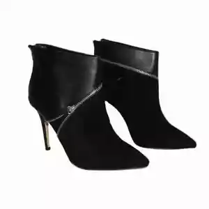 NIB Women's Rock and Republic Corbett Ankle Boots Faux Suede Shoes Bk Size 6.5 - Picture 1 of 6