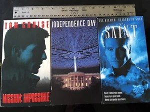 FREE SHIP Tom Cruise Val Kilmer, Independence Day Mission Impossible Saint, VHS - Picture 1 of 6