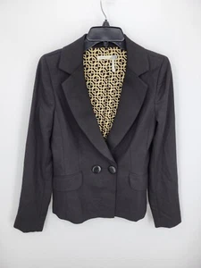 Classiques Entier Jacket Womens 4 Black Double Breasted Career Modern Blazer - Picture 1 of 7