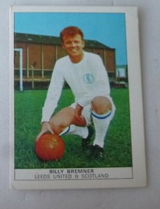LEEDS UNITED BILLY BREMNER FOOTBALL CARD NABISCO FOODS 1970
