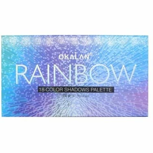 Rainbow Eyeshadow Palette By Okalan Cosmetics 18-Assorted Shades - Picture 1 of 2