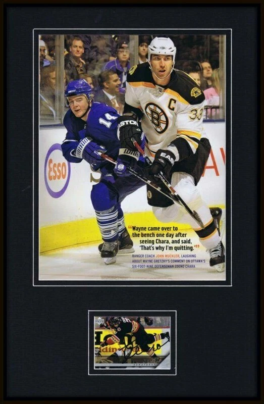 Zdeno Chara Signed Framed 11x17 Photo Poster Display Bruins - Image 1 of 1