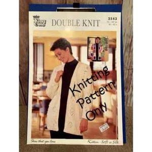 New King Cole 2543 Kitten Soft As Silk Patchwork Edge Jacket Knitting Pattern - Picture 1 of 2