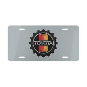 Toyota Gear Design Retro Rayas Tocador Delantero Placa TRD - Imagen 1 de 5