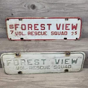 Forest View Volunteer Rescue Squar Licence Plates 76 11.75x3.75 - Picture 1 of 5