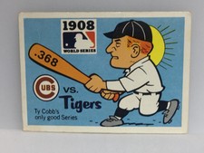 baseball cards 1908 World Series Cubs vs Tigers Promotional 1968 # 6