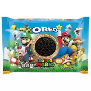 Super Mario Brothers Nabisco OREO Limited Edition Chocolate Sandwich 12.2oz - Picture 1 of 4