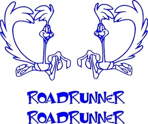 2 x ROADRUNNER graphics + 2 ROADRUNNERS in cartoon font - Picture 1 of 1
